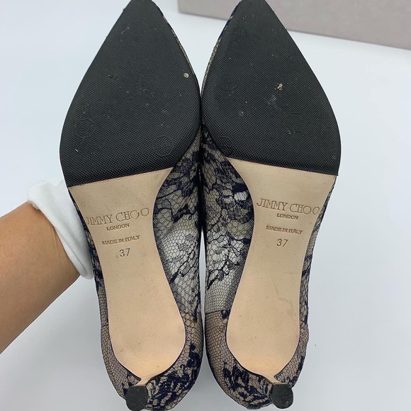 Authentic Jimmy Choo Romy 60 lace navy - Picture 8 of 11